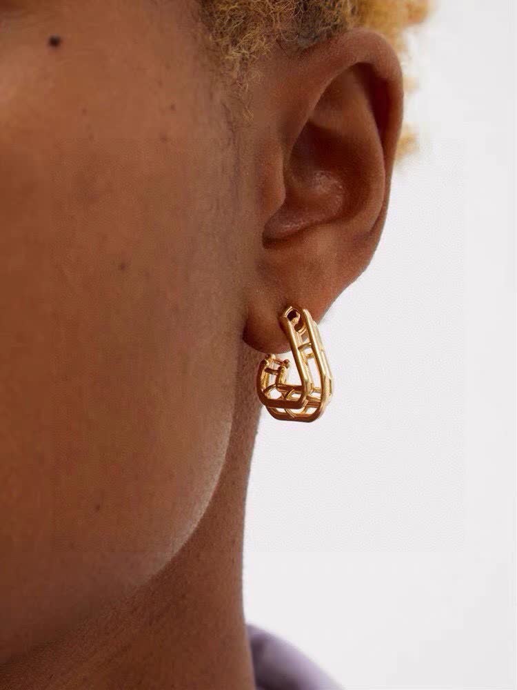 Bottega Veneta Outline Hoop Earrings